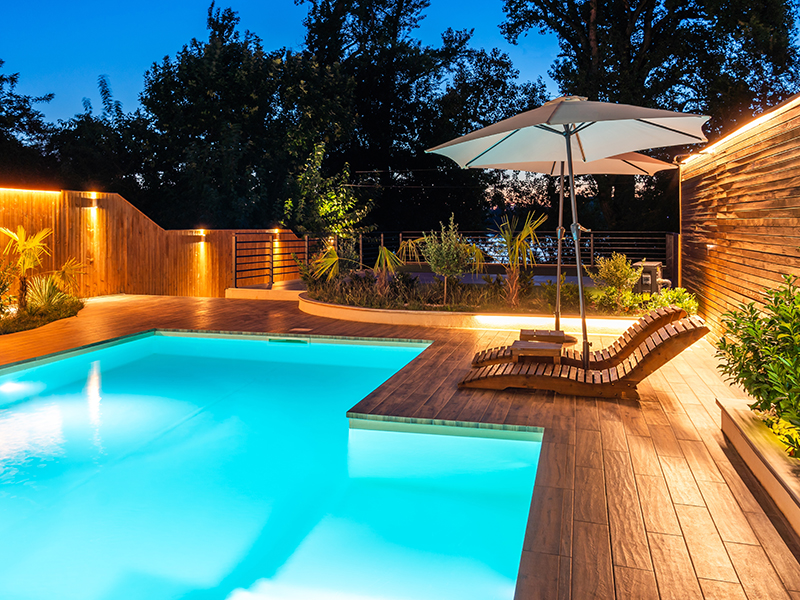 Pool lighting project completed in Plano texas